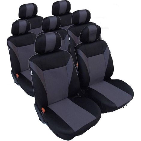 Sitzbezüge für VW Touran, Sharan, Ford Galaxy, Citroën C8, Peugeot 307 SW, Citroën C4, Peugeot 806, 807, grau