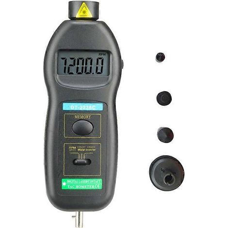 Tachymètre laser DT2236C avec détecteur de vitesse et affichage LED. (1/4)
