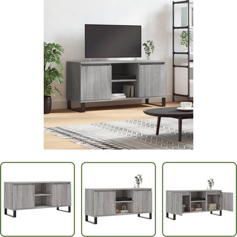 Holzwerkstoff - TV-Schrank Grau Sonoma 104x35x50 cm Holzwerkstoff (1/5)