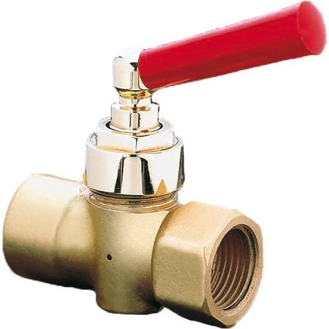 OVENTROP Rubinetto per manometro con filetto interno e premistoppa DN 15, G 1/2, PN 10, ottone, grezzo, 1110104