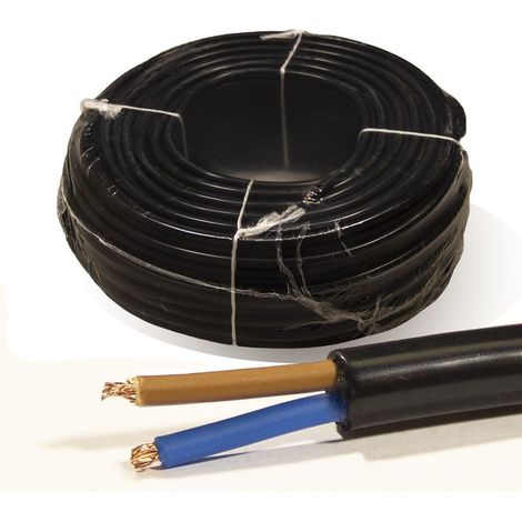 Rollo 100 mtrs. Manguera 2X1mm²  flexible H05VV-F 500V Negra