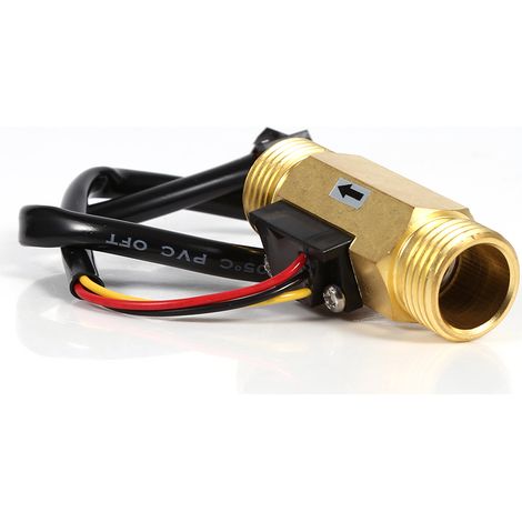 capteur de débit d'eau liquide à effet Hall en cuivre G1/2" neuf, débitmètre 1-30 L/min (1/5)