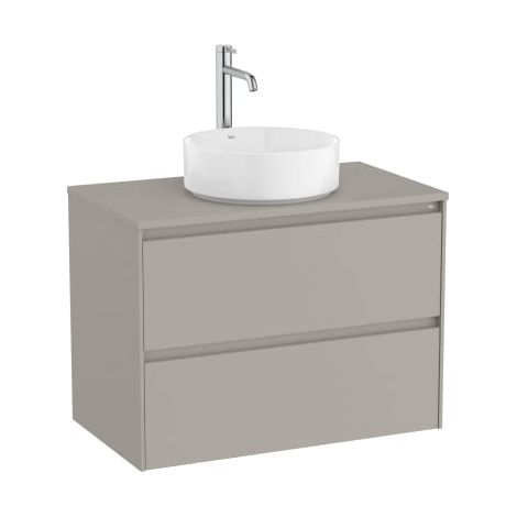 MUEBLE PARA LAVABO CENTRADO SOBRE ENCIMERA 800X460 ONA 2 CAJONES GRIS ARENA