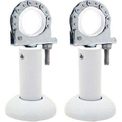 Juego de 2 soportes de suelo de acero ajustables para radiadores de aluminio fundido a presión que ofrecen flexibilidad de instalación y un soporte seguro.