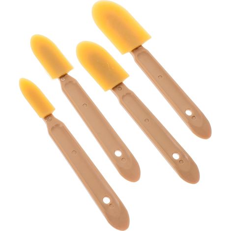 Espátulas reutilizables JSSEVN, juego de 4 herramientas de silicona para sellado con mangos de ABS fáciles de limpiar para lechada de azulejos. (1/5)