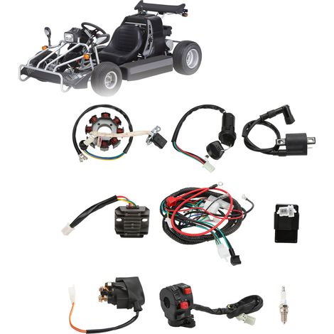 CDI-Elektrostarter-Kabelbaumsatz, geeignet für 125ccm-, 150ccm-, 200ccm- und 250ccm-Motoren. (1/5)