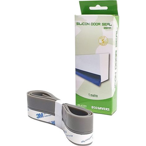 Bas de porte adhésif en silicone 1m – Bande ultra collante 3M – Isolation thermique et phonique – Compatible sols lisses – Eqwergy