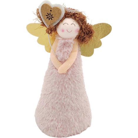 Weihnachtsbaumspitze Engelmädchen-Anhänger, Weihnachtsbaumspitze Engelmädchen-Fee, festliche Weihnachtsbaumspitze, Dekoration, rosa (1/5)