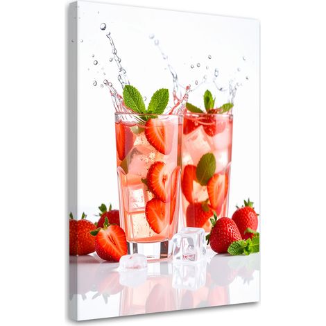 Wandbild Erdbeer-Cocktail 60x90 cm (1/5)