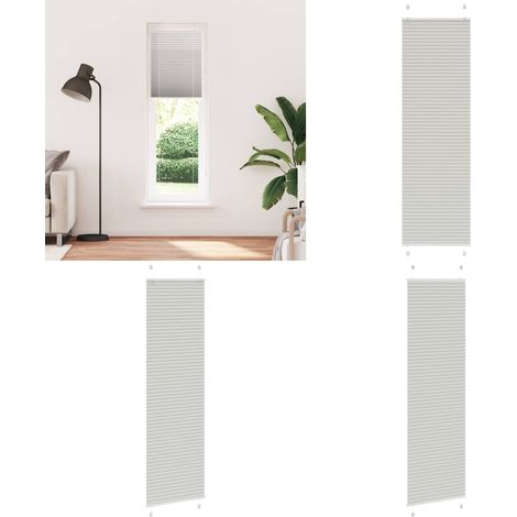 vidaXL Plissee Hellgrau 55x200 cm Stoffbreite 54,4 cm Polyester (1/5)