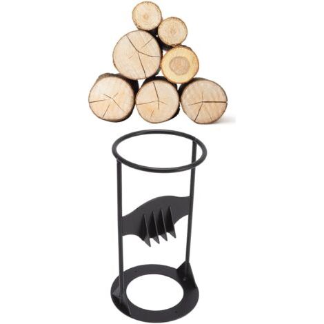 Séparateur de Bûches Portable pour Bois de Chauffage - Outil de Coupe en Métal pour Fendre les Bûches Facilement - Idéal pour le Camping et la Maison - Taille Petite -