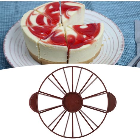 Coupe-gâteau rond 10/12, diviseur de gâteau, ustensile de pâtisserie, rouge foncé, 126 g (1/5)