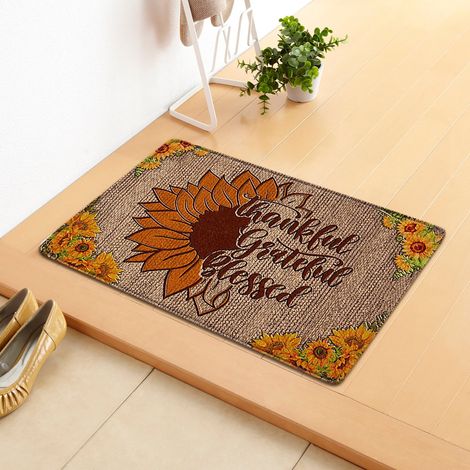 Tapis De Sol - Tapis D'Entrée Rectangulaire 40 x 60 cm - Antidérapant En Polyester - Pour Couloir Cuisine Salle De Bain Hall D'Entrée Extérieur (1/5)