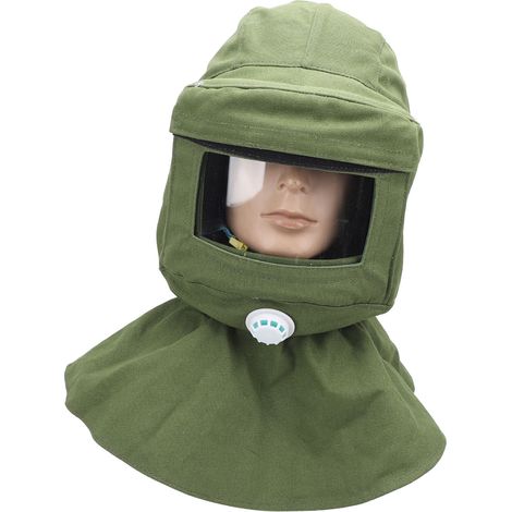 Capuche de sablage en verre transparent, protection faciale pour pulvérisation de peinture, masque de sableur (1/5)