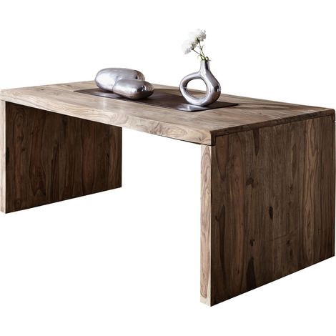 Schreibtisch Sheesham 178x90x78 grau geölt NATURE GREY 711