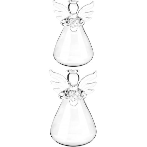 Vase en Verre Hydroponique Style Unique Chic pour Fleurs et Plantes 2pcs Embellit et Purifie Décoratif pour Salon et Bureau (1/5)