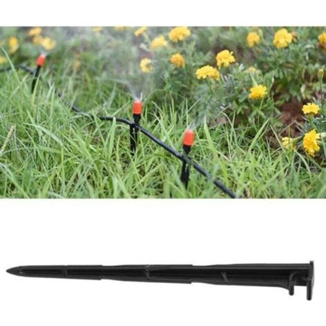 20 Pièces Supports de Fixation pour Tuyau d'Arrosage, Piquets de Jardin pour Système d'Irrigation, Tiges de Stabilisation 14x1.5cm