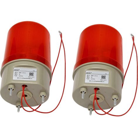 feux d'alarme sonores clignotants industriels, BEM-1101J 220 V, système d'alarme acousto-optique avec LED rouges (1/5)