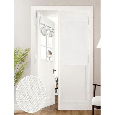 1pc Rideau en lin à velcro (crochet et boucle), non transparent, facile à installer et à retirer pour maisons de location, fenêtre de chambre : 66 x 102 cm (1/5)