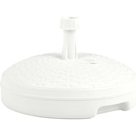 Base per ombrellone riempita 45 x 28 cm per esterni design elegante resistente alle intemperie plastica bianca 020045954