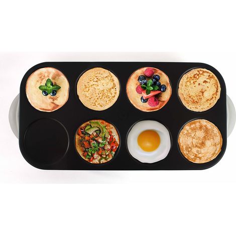 Crêpière Maxi crêpes / pancakes party avec revêtement anti-adhésif - 8 personnes - 1500W DOC186