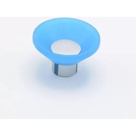 Pomolo concavo in gomma morbida azzurra 49x30mm - 015M Soft