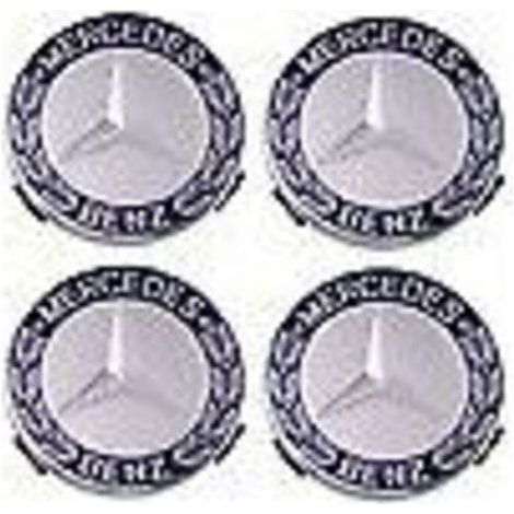 4-teiliger Radkappensatz für Mercedes-Benz 75 mm – Blau (1/5)