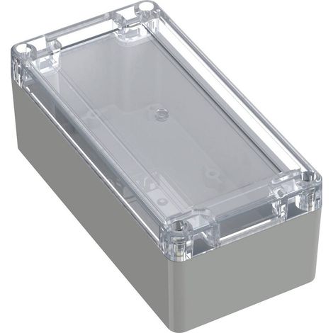 TRU COMPONENTS 6U07160806437 TC-13865132 Alloggiamento industriale 160 x 80 x 60 ABS-PC Grigio luminescente, Trasparent (1/2)