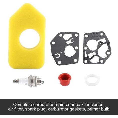 Filtre à air Carburateur Garniture joint de diaphragme Ampoule bougie Kit complet Briggs & Stratton (1/4)