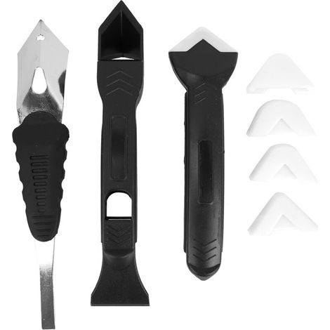 Kit de 3 Outils de Maçonnerie : Grattoir à Joint, Raclette à Ciment et Décapeur Verre pour Projets de Rénovation (1/5)