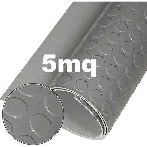 1mt x 5mt Pavimento antiscivolo bolflex bullonato copripavimento bollato in pvc 1,2mm - GRIGIO CHIARO