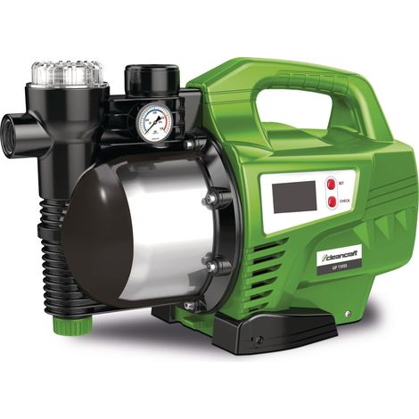 Pompe de jardin avec écran LCD pour eaux claires - capacité 4.560 l/h - 1,1 kW 230 V Cleancraft GP 1105S