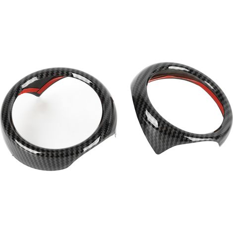 Lot de 2 caches d'aération de voiture, finition carbone, surface lisse, résistants aux rayures, pour Clubvan R55 2006-2013 (1/5)
