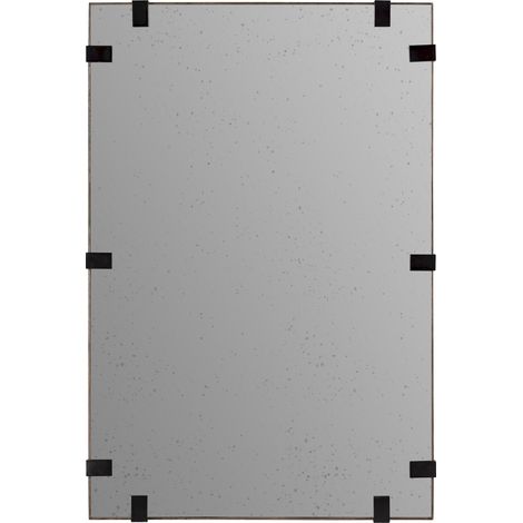 Miroir élégant effet vieilli design naturel - Gris nuancé effet vieilli élégant (1/3)