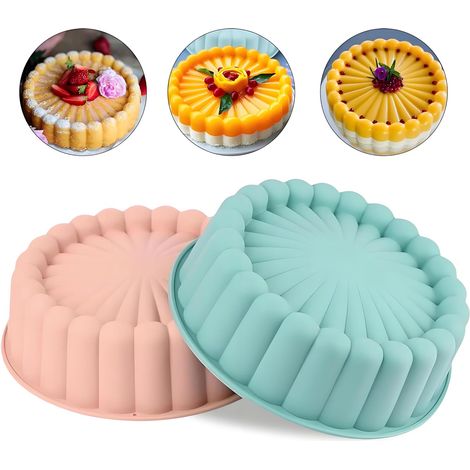 Moule à Gateau En Silicone Rond 7.28 Pouces, Antiadhésif Réutilisable Moules à Gâteau Cannelé,Moule Layer Cake Pour Cheesecake Tarte Flan Pain D'Anniversaire Noël (1/5)