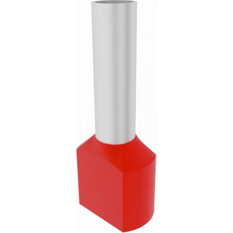 100 pezzi Terminale a manicotto doppio isolato rosso 2x1/8mm TE1008 Elpromet 0354