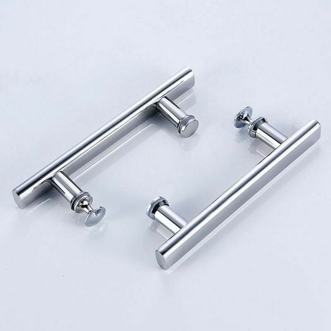 YMYNY Promotion-Möbelgriff – 2er-Set, 145 mm (5,75 Zoll), Chrom-Duschtürgriff, Loch zu Loch (1/4)
