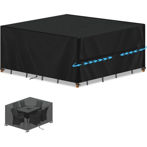 Gartenmöbel Abdeckung 200x160x74cm Wasserdicht 420D Oxford UV-Beständig (1/5)