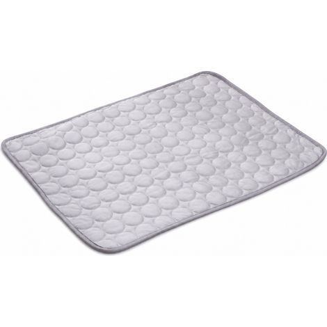 Tapis Rafraîchissant en Soie Glacée pour Chiens et Chats, Gris Clair (1/5)