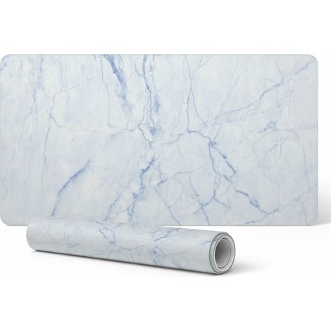 Alfombrilla protectora antideslizante para escritorio con estampado de vetas de m谩rmol, 100 x 50 cm.