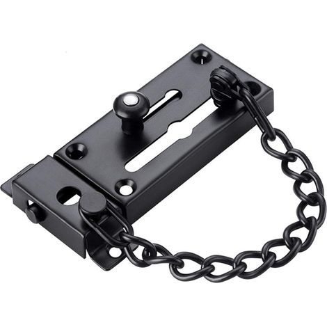 Chaîne de Verrouillage de Porte, Boulon de Porte en Acier Inoxydable Chaîne de Porte Antivol Verrou Coulissant Loquet de Sécurité de Porte Chaîne Plus épaisse avec Vis, pour Fenêtre de Porte (1/5)
