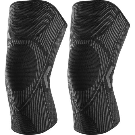 Manchon De Compression Genou - Tricot Quatre Directions - Pour Course Et Récupération - 1 Paire (1/5)