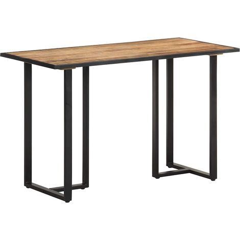 vidaXL Table à manger 120 cm Bois de manguier brut (1/5)