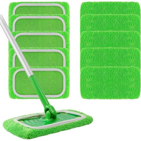 10 accessori in microfibra riutilizzabili per la pulizia a secco e a umido, set di 10 panni in microfibra per una pulizia efficace (1/5)