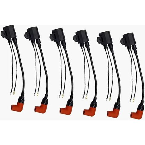 6 bobines d'allumage renforcées 6R3-85570-00-00, pour moteurs hors-bord Yamaha 55-225 CV (remplace 6R3-85570-01-00) (1/5)
