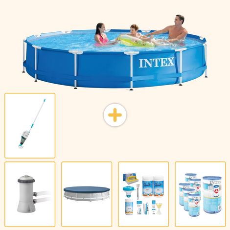 Intex Piscine Tubulaire Ronde - 366x76 cm - 6-pièces SCB19 (1/5)