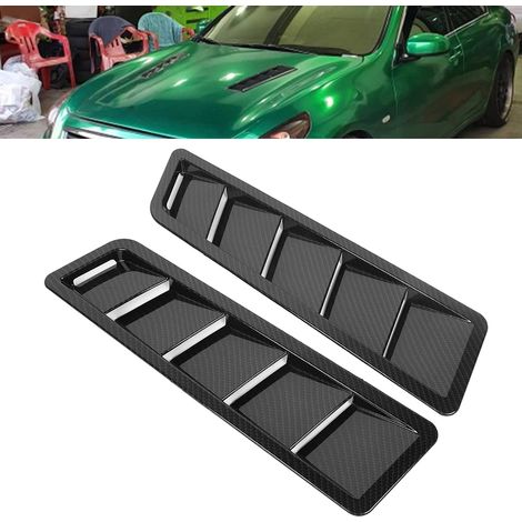 Cache de ventilation de capot de voiture en ABS pour moteur, accessoire de garniture en fibre de carbone (1/5)