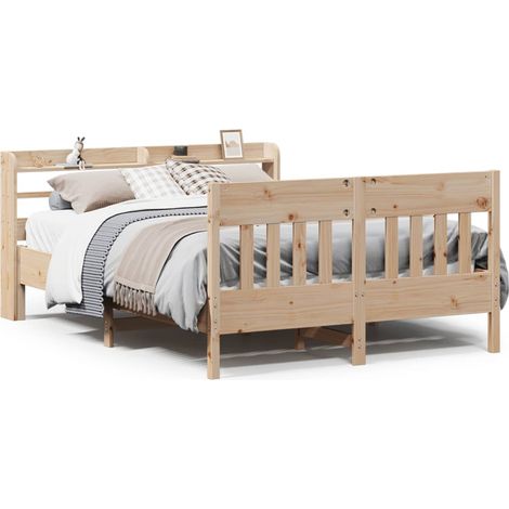 Maison Exclusive - Cadre de lit sans matelas 160x200 cm bois massif de pin