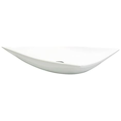 ONDEE - Lavabo rectángulo para colocar TARA - Blanco - 56,5x38cm - Cerámica - Sin rebosadero