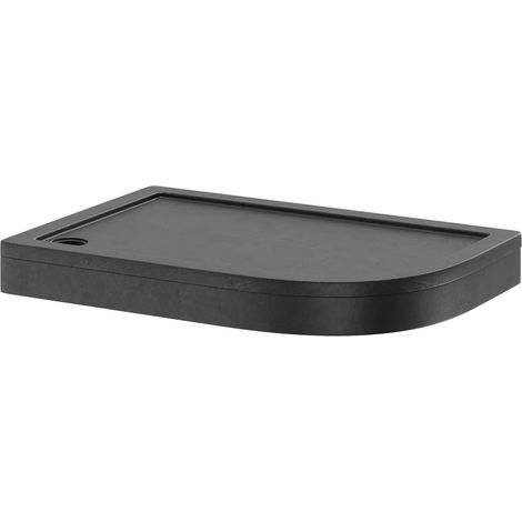 Pearlstone Slate 1200mm x 800mm x 40mm Right Hand Offset Quadrant Shower Tray and Plinth (1/4)